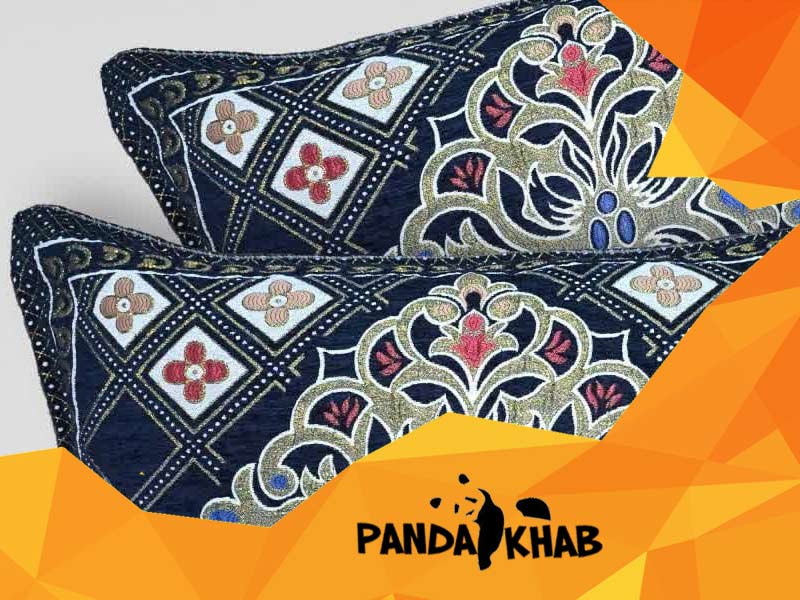 روبالشی مخمل زرکدار